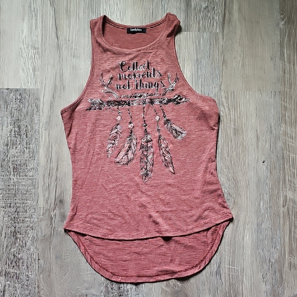 MWOT Kandy Kiss Women's Red Graphic Tank Top